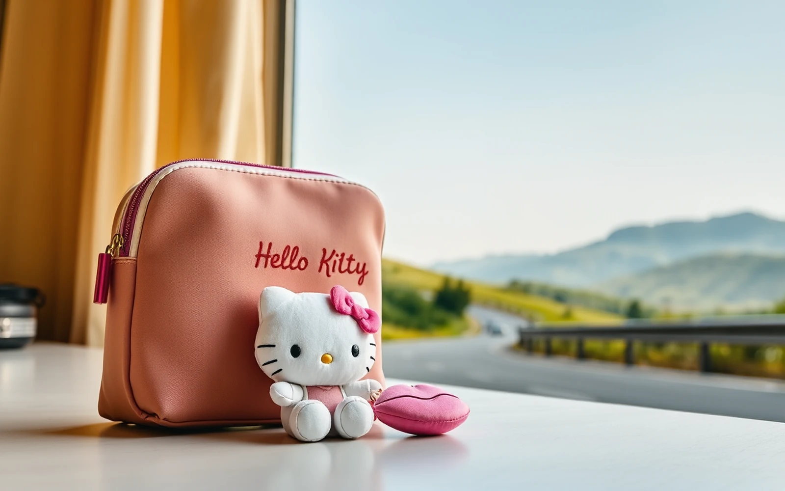 セブンで今日発売「ハローキティ」抱っこぬいリップチャーム/もこもこ巾着/大容量コスメポーチ。BRILMY新作コラボ